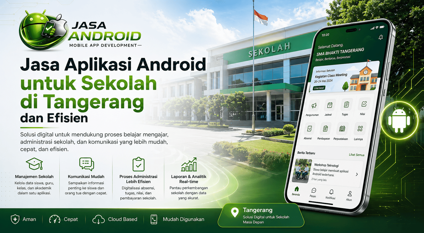 Jasa Aplikasi Android untuk Sekolah di Tangerang Profesional dan Modern